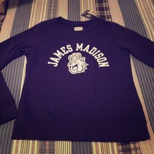 Champion JMU light swearshirt.